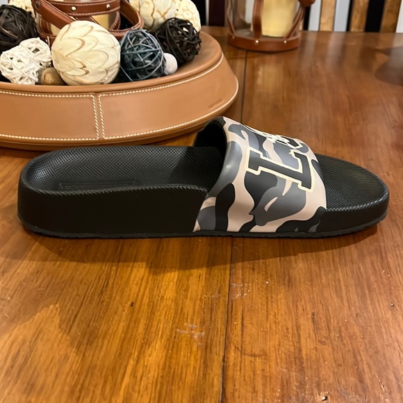 Polo Ralph Lauren Cayson Camo Skull black Slides Sandals Shoes new Mens Sizes - Picture 4 of 14